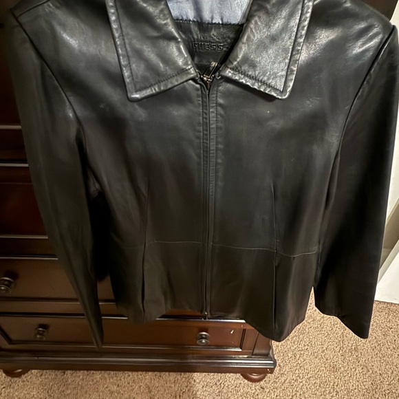 Vintage Guess Black Leather Outerwear - Picture 5 of 6